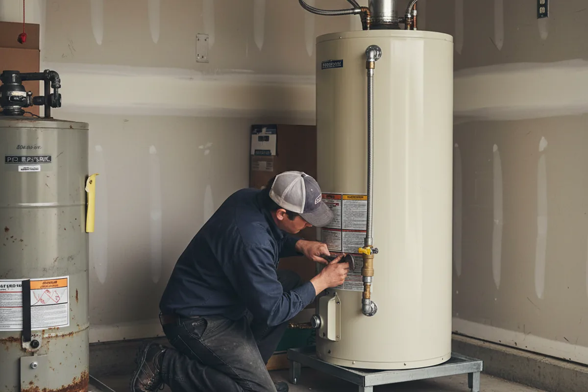Water heater and shutoff valve replacement in Hot Springs